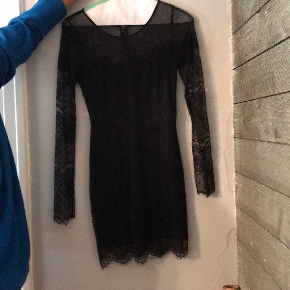 Black fitted dress